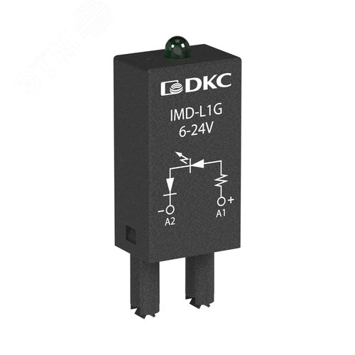 Модуль индикации и защиты, LED зелёный+диод, 6-24V DC