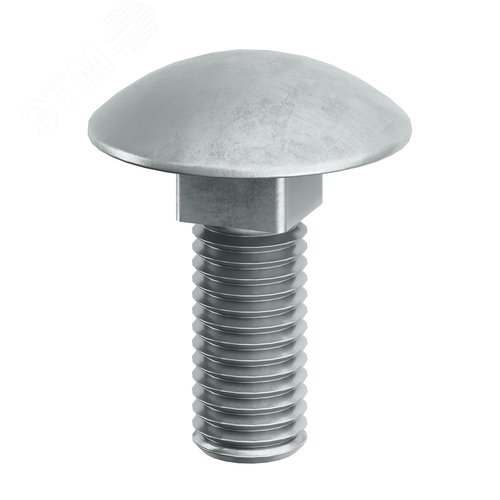 Винт гладкая головка квадратный подголовник мм6х16 горячеоцинкованный