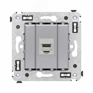 Avanti Компьютерная розетка RJ-45 без шторки в стену, кат.6 одинарная экранированная,  Закаленная сталь