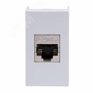 Розетка RJ-45 категория 6 экр Viva 1 модуль серая