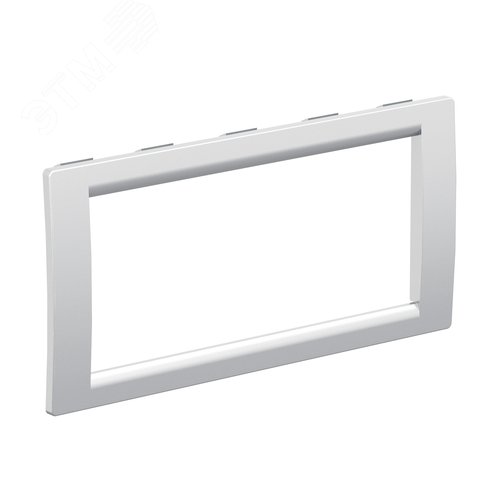 Рамка универсальная на 4 модуля, цвет серый металлик