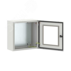 Щит монтажный ЩМП 400x400x200 мм STE с М/П с прозрачной дверью