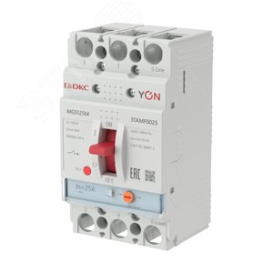 Выключатель автоматический YON max MGS125M 3P 20-25А 25кА с регулируемым термомагнитным расцепителем