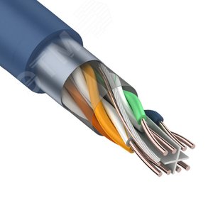 Витая пара F/UTP 4PR 23AWG CAT6 PVC INDOOR SOLID  синий 305м