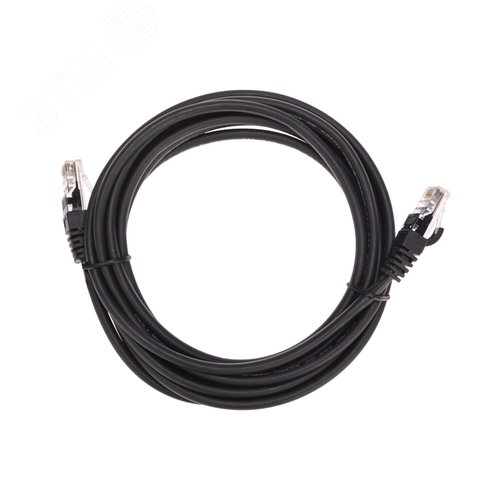 Патч-корд U/UTP, CAT 5e, RJ45-RJ45, 26AWG, LSZH, черный, 3м,