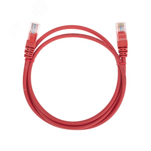 Патч-корд U/UTP, CAT 5e, RJ45-RJ45, 26AWG, LSZH, красный, 1м,