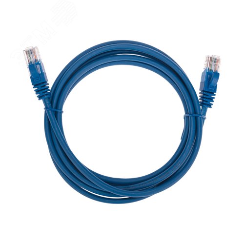 Патч-корд U/UTP, CAT 5e, RJ45-RJ45, 26AWG, LSZH, синий, 2м,