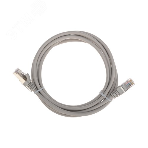 Патч-корд F/UTP, CAT 5e, RJ45-RJ45, 26AWG, LSZH, серый, 2м,