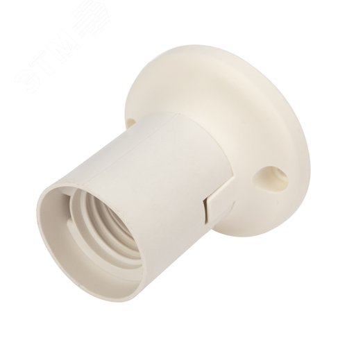 Патрон пластиковый настенный Е27 прямой белый