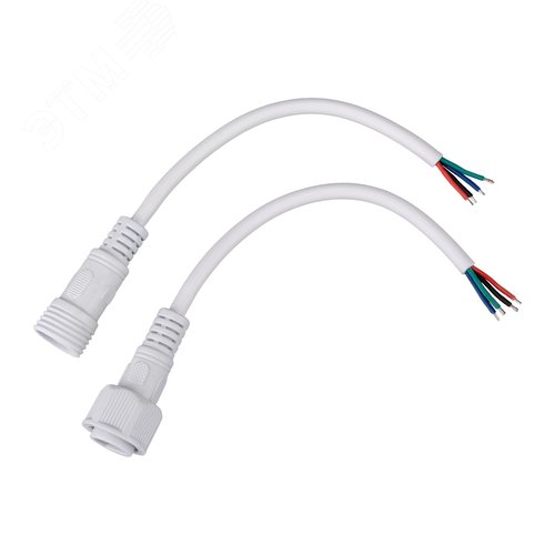 Соединительный кабель (4pin) герметичный (IP67) 4х0.75кв мм белый