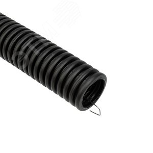 Труба гофрированная ПНД d-16мм с зондом черная (100 м)