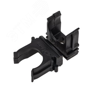 Крепеж-клипса для трубы 20 мм, черная (100 шт./уп.), REXANT