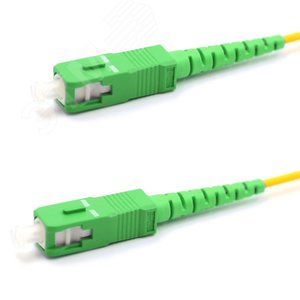 Патч-корд оптический соединительный SM 9/125 OS2 SC/APC-SC/APC. Simplex LSZH 7м,