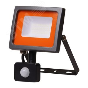 Прожектор светодиодный ДО-30 Вт холодный SMD 6500К 2550 Лм датчик движения SMD Jazzway