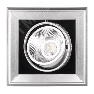 Светильник светодиодный встраиваемый карданный ДВО-1x9W 4000K 24 град GREY IP40