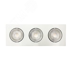 Светильник светодиодный ДВО-413 3x8W 4000K 55 град белый карданный IP40
