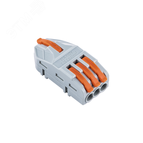 Клеммы СМК  монтажные многоразовые проходные PTC-1P 4213 BL/3 450V 32A 0.08-2.5(4.0)mm2 / 3 шт./ Jazzway