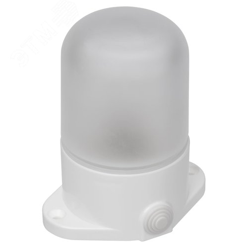 Светильник для бани и сауны НПБ400П настенно-потолочный белый, IP54, 60Вт, E27, основание поликарбонат