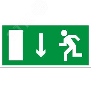 Пиктограмма Выход прямо вниз ПЭУ009 240х125 РС-M