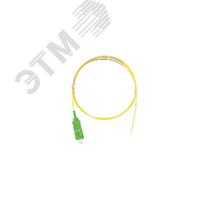 Пигтейл SM 9/125 OS2 SC/APC LSZH 0.9мм желтый 1м уп-ка 2шт.