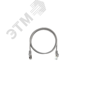 Патч-корд F/UTP 4 пары, Кат.5e, 2хRJ45/8P8C, T568B, 7x0,150мм, LSZH, серый, 0,3м
