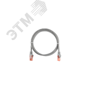 Патч-корд U/UTP 4 пары, Кат.6a, 2хRJ45/8P8C, T568B, 7х0,175мм, LSZH, серый, 0.,3м
