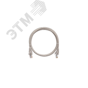 Патч-корд U/UTP 4 пары Cat 5e 2хRJ45/8P8C T568B 7х0205мм PVC серый 0.15м