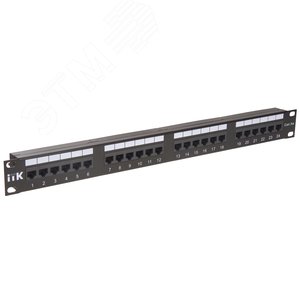 ITK 1U патч-панель кат.5Е UTP, 24 порта (IDC      Dual), PP24-1UC5EU-D05
