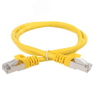 Патч-корд категории 5Е FTP LSZH 1м желтый