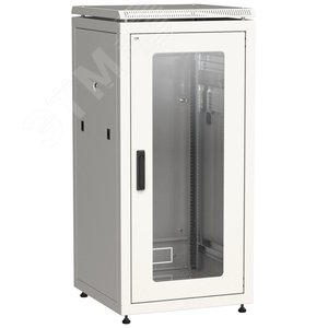 Шкаф сетевой 19' LINEA N 18U 600х800мм стеклянная передняя дверь серый