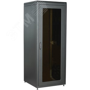 Шкаф сетевой 19' LINEA N 38U 800х800мм стеклянная передняя дверь задняя металлическая черный
