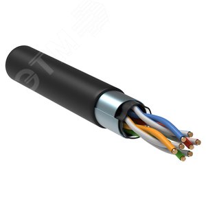 Витая пара F/UTP кат 5E 4х2х24AWG solid LDPE черный