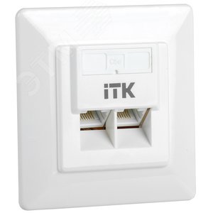 Розетка информационная внутренняя RJ45 кат. 5Е UTP 2 порта