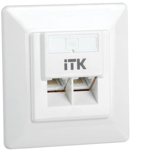 Внутренняя информационная розетка RJ45 кат.5E UTP 2 порта