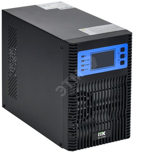 OT ИБП однофазный онлайн 1кВА/1кВт LCD дисплей 24VDC 4хС13 с АКБ 2х9AH USB EPO RS232 SNMP слот Tower ELECTRA