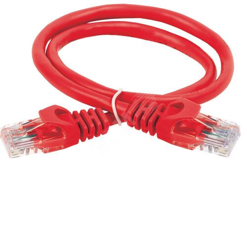 Патч-корд категория 5е UTP 0.5м PVC красный