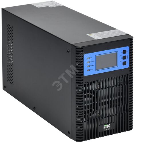 ITK ELECTRA OT ИБП однофазный онлайн 2кВА/2кВт LCD дисплей 48VDC 4хС13 с АКБ 4х9AH USB EPO RS232 SNMP слот Tower
