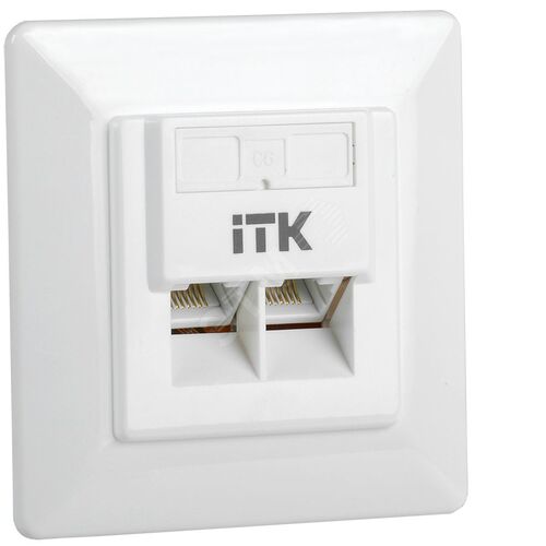 Внутренняя информационная розетка RJ45 кат.6 UTP 2 порта