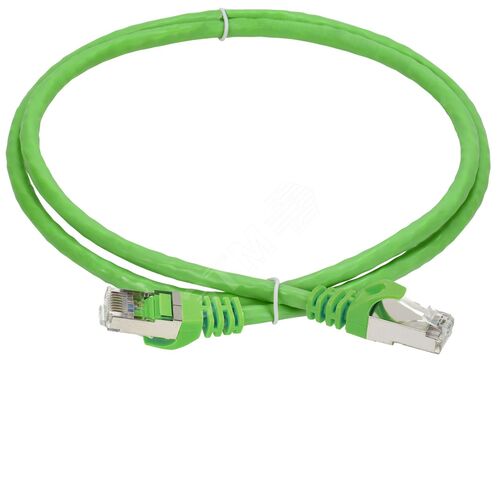 Коммутационный шнур (патч-корд) кат.6А S/FTP LSZH 0,5м зеленый
