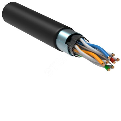 ITK Витая пара F/UTP кат.6 4х2х23AWG solid LDPE черный (305м)