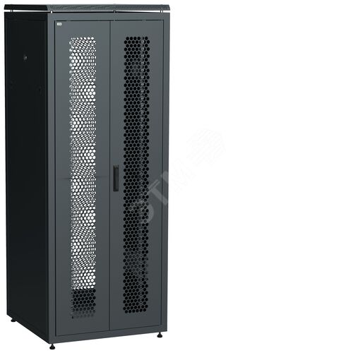 ITK LINEA N Шкаф сетевой 19'' 42U 800х800мм двери передняя перфорированная задняя двустворчатая перфорированная черный