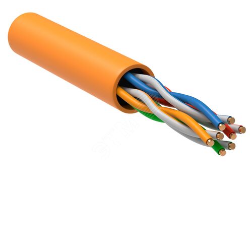 Витая пара U/UTP кат 5E 4х2х24AWG solid LSZH нг(А)-HF оранжевый РФ/Т