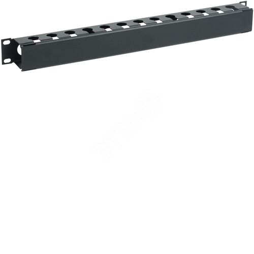 Кабельный органайзер с крышкой 19'' 1U черный