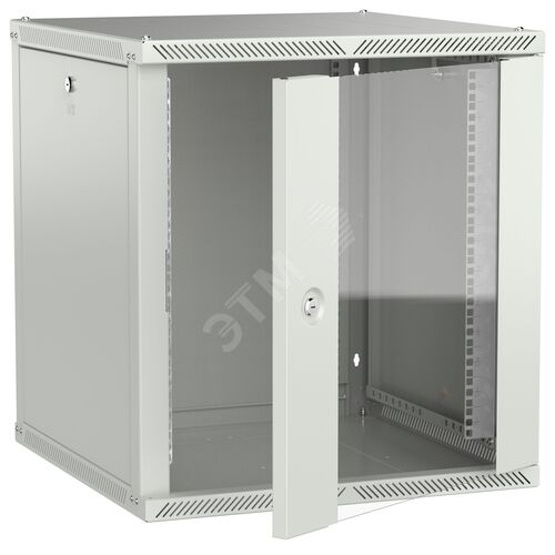 Шкаф настенный 12U 600х600мм дверь стекло серый 2.0 LINEA W