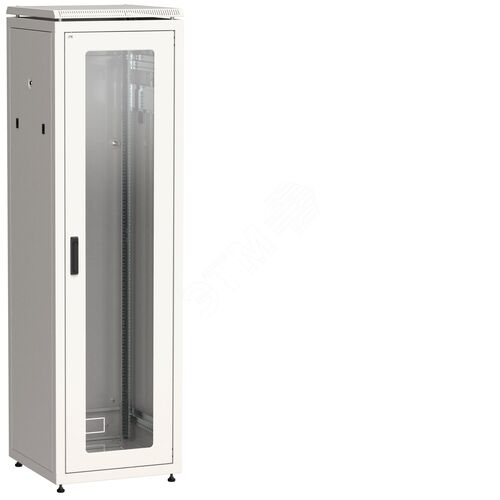 Шкаф сетевой 19'' 47U 600х800мм стеклянная передняя дверь задняя металлическая серый LINEA N