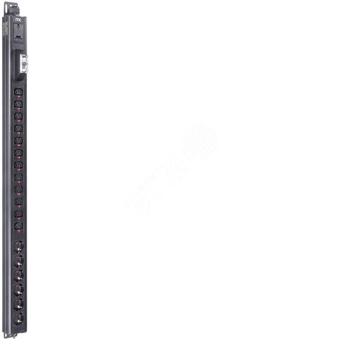 BASE PDU вертикальный PV1112 23U 1 фаза 32А 6 розеток SCHUKO (немецкий стандарт) + 12 розеток C13 с клеммной колодкой и кабелем 3м вилка IEC60309 (промышленная)