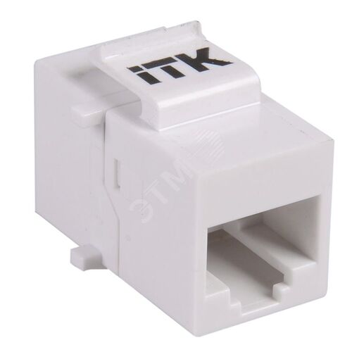 Проходной адаптер кат.5E UTP RJ45-RJ45 (8P8C) тип Keystone Jack белый