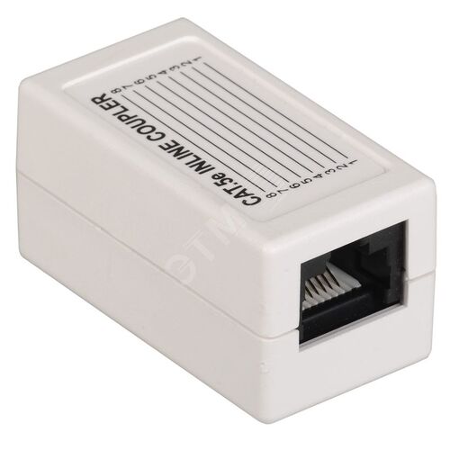 Проходной адаптер кат.5E UTP тип RJ45-RJ45 (8P8C) белый