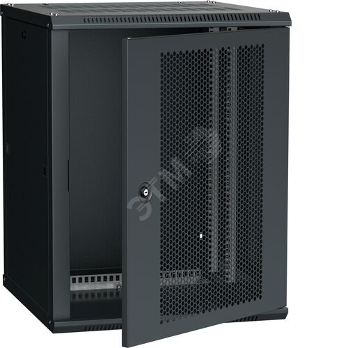 Шкаф LINEA W 12U 600x600 мм дверь перфорированная RAL9005