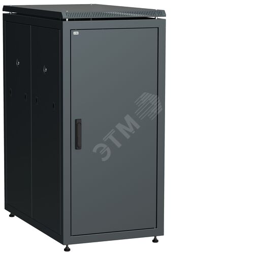 Шкаф сетевой 19'' 18U 600х1000мм металлическая передняя дверь черный LINEA N